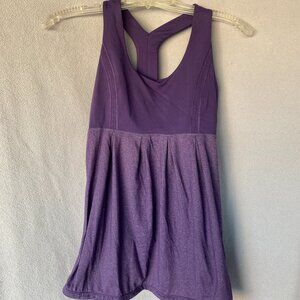 Lululemon Purple Two-Tone No Limits Tank with Built-In Bra | Racerback Flowy Ath